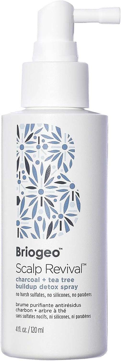 Briogeo Scalp Revival Buildup Detox Spray, Dry Scalp Pre-Wash Treatment For Dry Scalp & Itchy Scalp, Build Up, Detox Spray, 120Ml