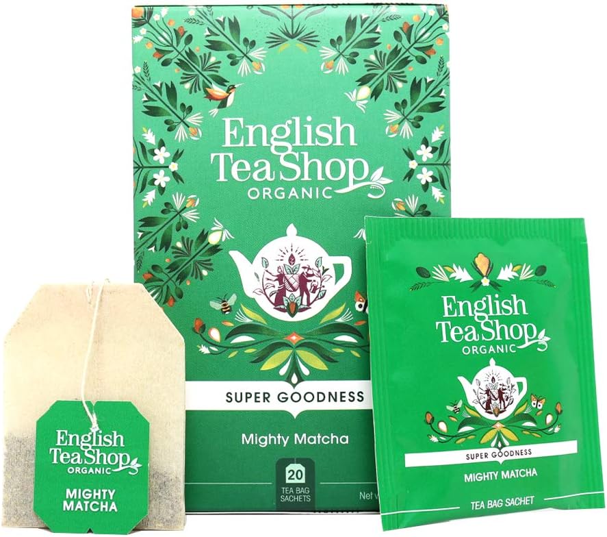 English Tea Shop Organic Mighty Matcha - 20 Tea Bag Sachets, 35 G