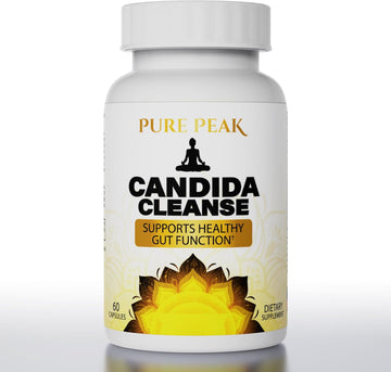 Candida Cleanse - Gut & Colon Support (60 Capsules) - For Men & Women - Natural Herbs For Intestinal Detox - Anti Yeast Overgrowth - Oregano Leaf, Wormwood, Black Walnut, Caprylic Acid