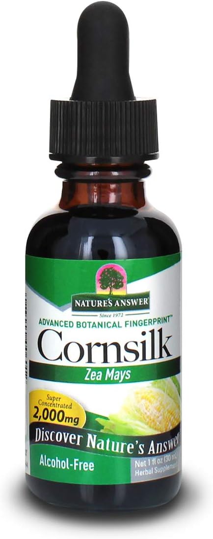 Nature'S Answer Alcohol-Free Cornsilk 2000Mg 1 Extract | Urinary Tract Support | Natural Diuretic | Gluten-Free, Non-Gmo, Vegan | Single Count