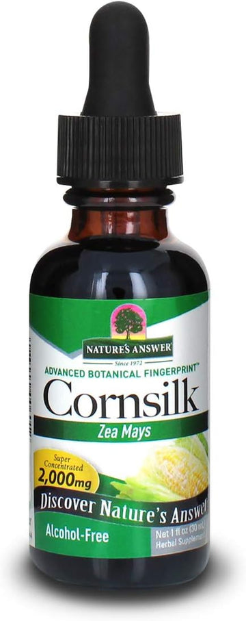 Nature'S Answer Alcohol-Free Cornsilk 2000Mg 1 Extract | Urinary Tract Support | Natural Diuretic | Gluten-Free, Non-Gmo, Vegan | Single Count