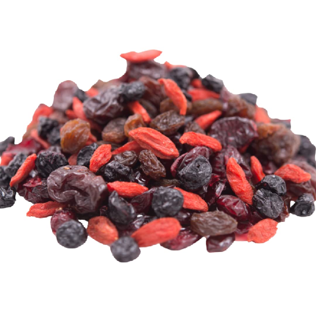 GERBS Super 5 Dried Fruit Snack Mix 2 LBS. Premium | Top 14 Food Allergy Free | Resealable Bulk Bag | Made in USA | Dried Blueberry Cranberry Cherry Raisin Goji Berries Trail Mix | Gluten Peanut Free