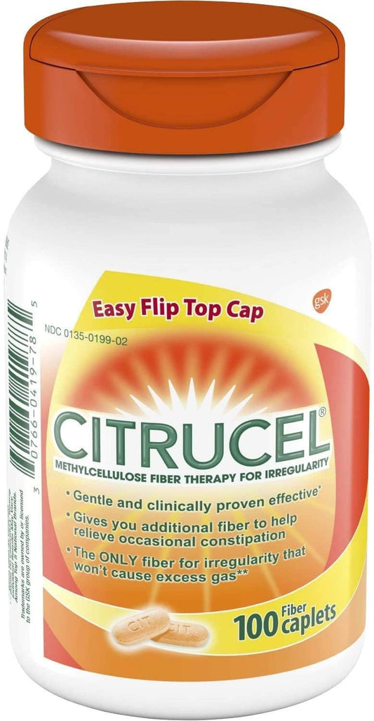 Citrucel Fiber Supplement Caplets-100 Ct. : Health & Household