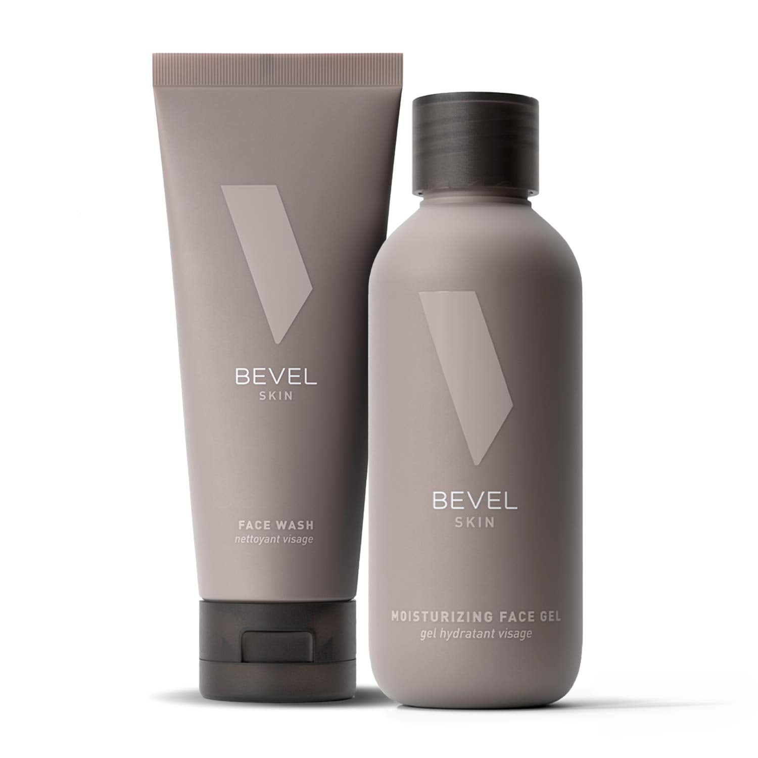 Bevel Face Gel & Face Wash Bundle - Includes Face Moisturizer For Men & Face Wash With Tea Tree Oil, Cleanse, Hydrate And Revitalize Skin