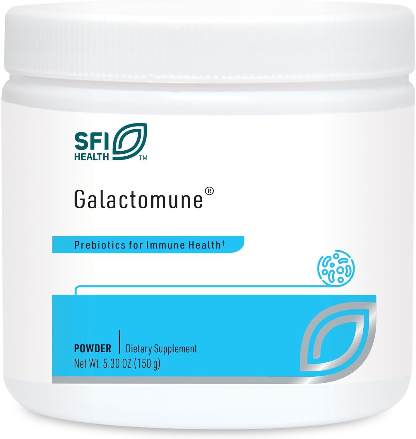 Klaire Labs Galactomune Powder - Prebiotic Beta-Glucan & Galactooligosaccharides Immune Support (30 Servings, 150 Grams)