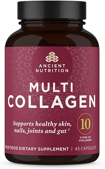 Collagen Pills Peptides Powder Supplement By Ancient Nutrition, 45 Count, Hydrolyzed Multi Collagen Pills, Types I, Ii, Ii, V & X, Supports Healthy Skin And Nails, Gut Health And Joint Support