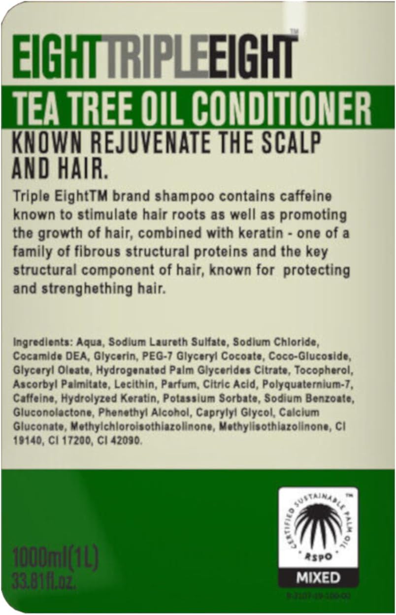 Eight Triple Eight Tea Tree Oil Hair Care Set- 2X Shampoo & 2X Conditioner 1 Litre