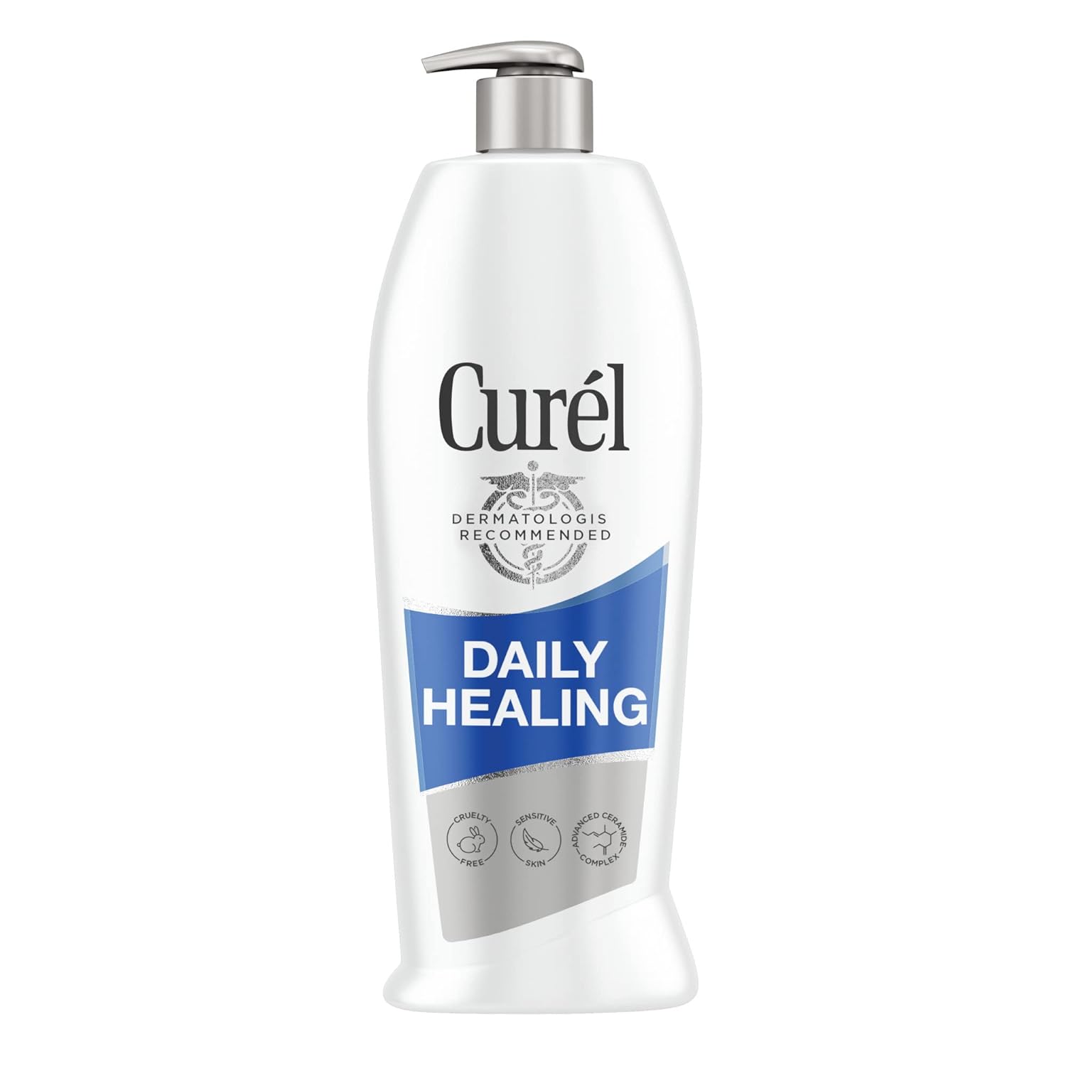 Curél Daily Healing Body Lotion For Dry Skin, Repairs Dry Skin And Retains Moisture, Body And Hand Lotion, 20 Ounce, With Advanced Ceramides Complex