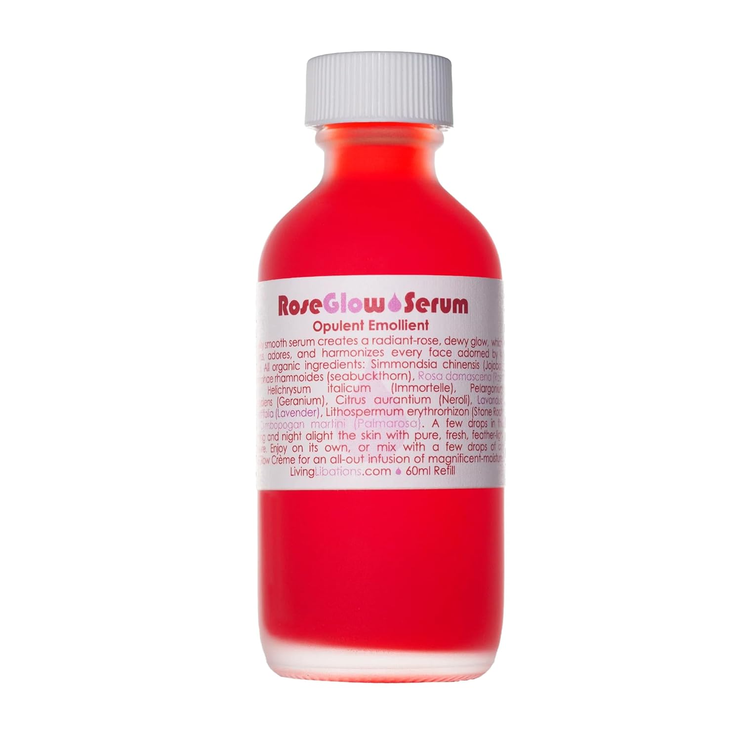 Living Libations - Organic Rejuvenating Rose Glow Face Serum | Natural, Plant-Based, Clean Beauty (Refill, 2 Fl Oz | 60 Ml) : Beauty & Personal Care
