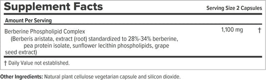 Andrew Lessman Berberine Phospholipid Complex 30 Capsules - Barberry Root Extract. Small Easy To Swallow Capsules