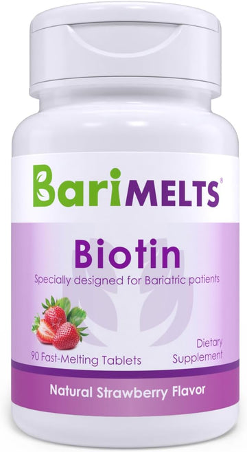 BariMelts Biotin 5000 mcg - 3 Month Supply (90 Fast-Dissolving Tablets) - Post-Op Bariatric Vitamins