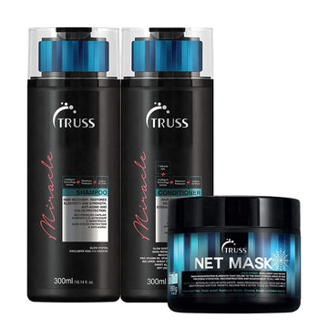 Truss Miracle Conditioner And Shampoo Set Bundle With Net Hair Mask