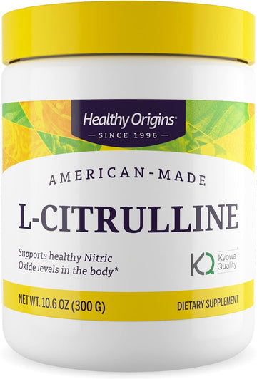 Healthy Origins - L-Citrulline (American-Made, Non-GMO, Gluten Free, Athletic Support), 10.6