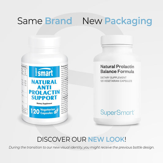 Supersmart - Natural Prolactin Balance Formula - With P5P Vitamin B6, Maca Root, Ashwagandha | Gluten Free - 120 Vegetarian Capsules