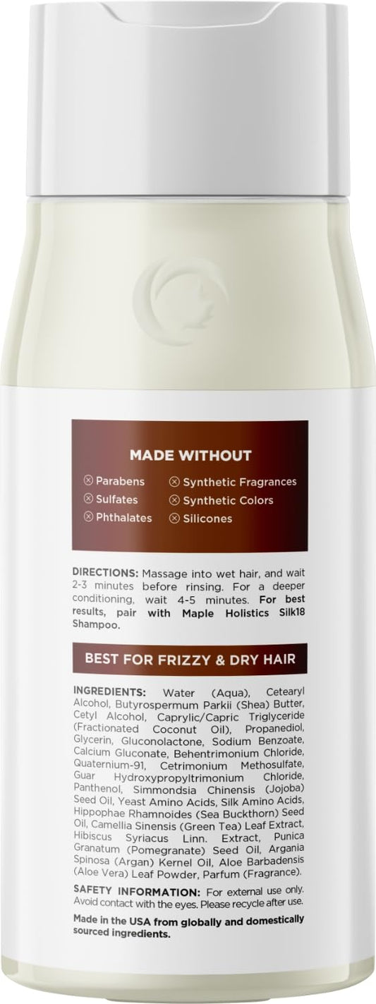 Hair Conditioner for Damaged Dry Hair - Silk Protein Conditioner for Dry Hair Frizz Control & Shine - Hydrating Conditioner for Curly Hair with Argan Oil and Hair Moisturizer for Dry Hair 10 Fl Oz