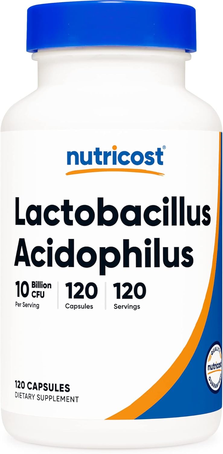 Nutricost Lactobacillus Acidophilus 10 Billion CFU, 120 Vegetarian Capsules
