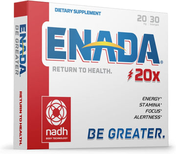 20 x NADH Supplement | Boost Energy, Mental Focus, Stamina | Support Fatigue, Cell Regenerator | 20mg NADH 30 Lozenges (1 per serving) | Natural Energy Supplements for Women and Men