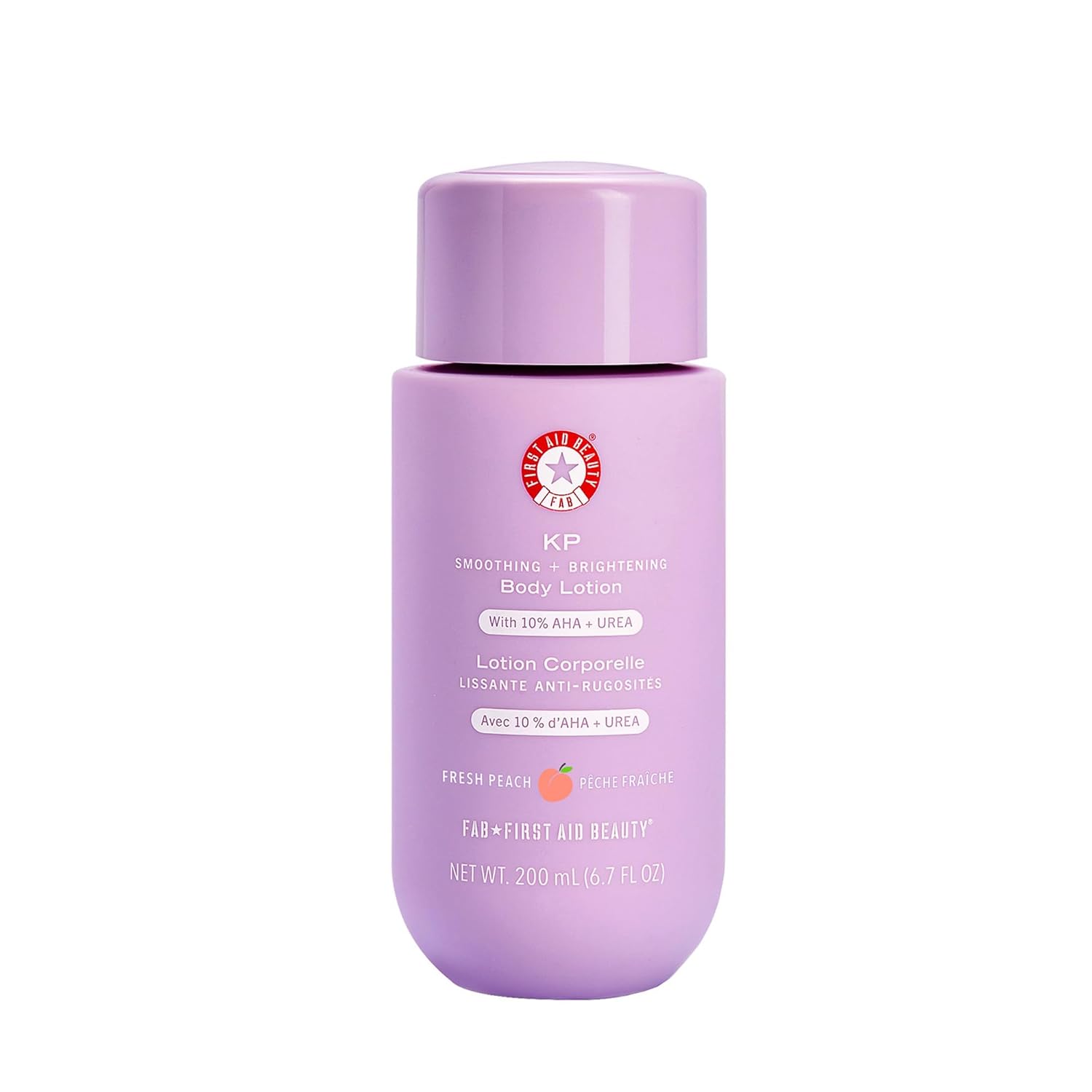 First Aid Beauty - Kp Smoothing + Brightening Body Lotion With 10% Aha, Lactic Acid, Urea + Colloidal Oatmeal, Exfoliate & Moisturize, Banish Keratosis Pilaris Bumps, New Peach Scent (6. 7 Fl Oz)