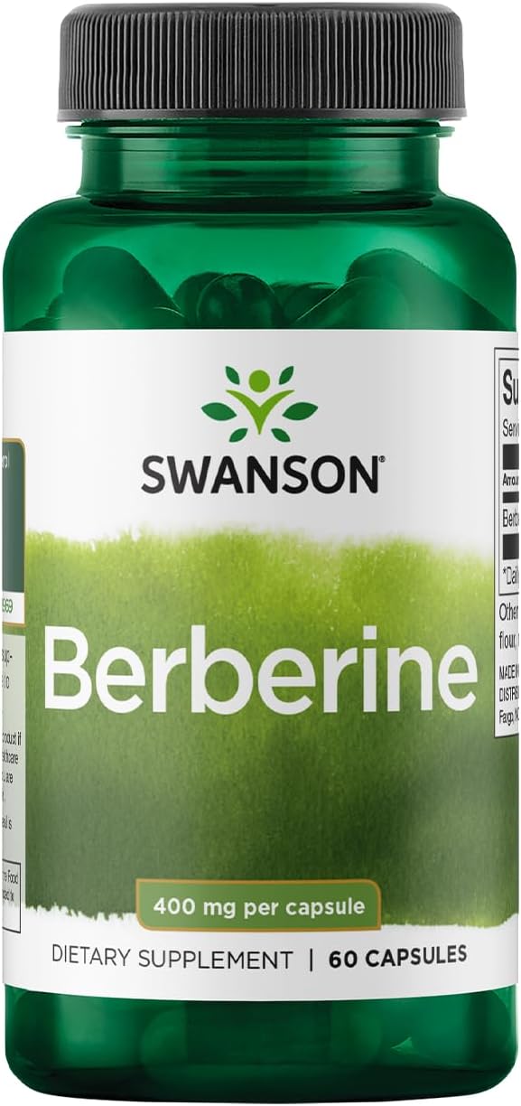 Swanson Berberine Supplement - 400 mg Each, 60 Capsules - Berberine HC