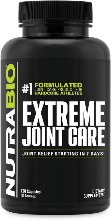 NutraBio Extreme Joint Care - Supports Healthy Joints, Mobility, and Cartilage - No Fillers, Excipients, or Proprietary Blends - Full Joint and Musculoskeletal Support Matrix - 120 Capsules