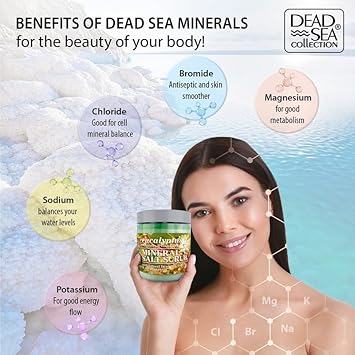 Dead Sea Collection Eucalyptus Salt Scrub – Exfoliating Body Scrub For Women – Moisturizing And Nourishing Skin – With Pure Oils And Dead Sea Minerals (23.28 Oz) : Beauty & Personal Care