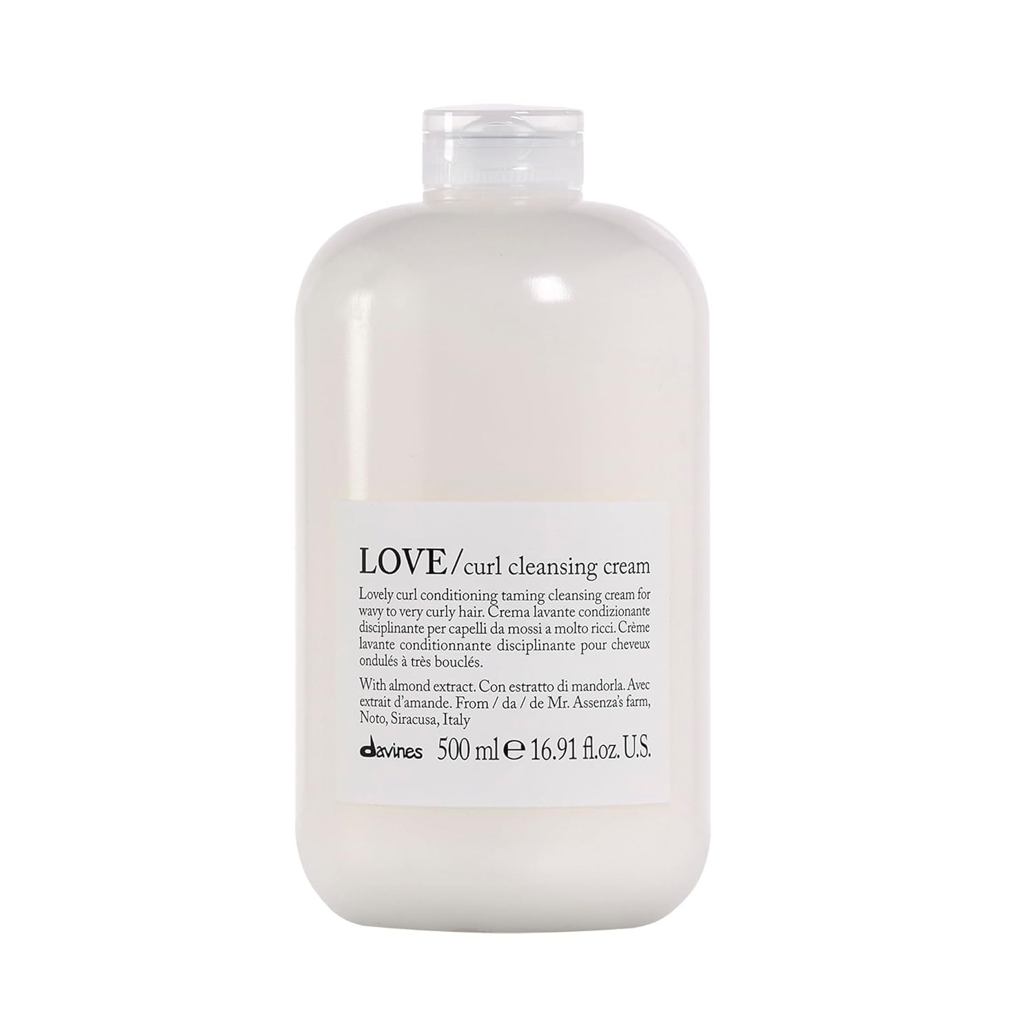 Davines Love Curl Cleansing Cream, All In One Shampoo And Conditioner, Soften And Hydrate Wavy And Curly Hair, 16.9 Fl. Oz