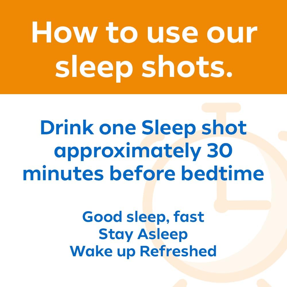Dream Water Sleep Aid Supplement Drink; Melatonin 5Mg, Gaba, 5-Htp; Zero Sugar, Natural Flavors, No Added Colors, 2.5 Oz Liquid Sleep Shots, Nighttime Nectar, 12-Count : Health & Household
