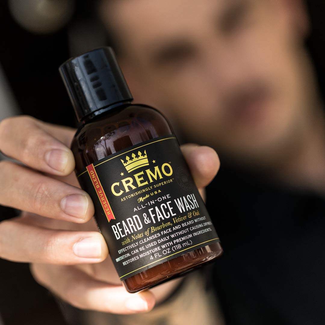 Cremo Distiller's Blend (Reserve Collection) Beard and Face Wash, Specifically Designed to Clean Coarse Facial Hair, 4 Fluid Oz : Beauty & Personal Care