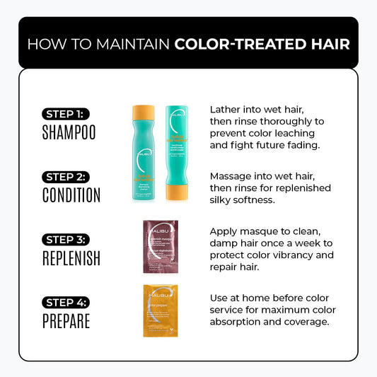 Malibu C Hydrate Color Wellness Shampoo (9 Oz) - Shampoo For Color Treated Hair, Fights Color Fade - Sulfate Free + Gentle Cleansing Color Protect Shampoo