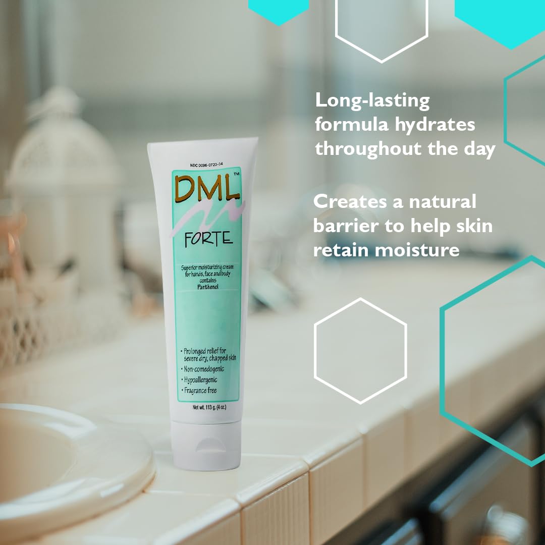 Dml Forte Skin Care- Super-Hydrating Hand, Face, And Body Moisturizer/ Hypoallergenic Face Moisturizer For Dry And Cracked Skin/ Gentle Moisturizing Cream Safe For Faces And Sensitive Skin / 4 Oz : Hand Creams : Beauty & Personal Care