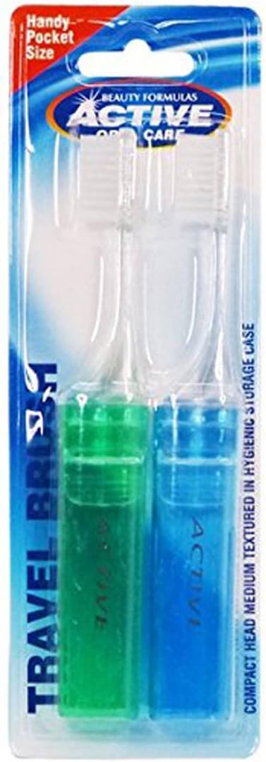 Beauty Formulas Active Oral Care 2 Travel Toothbrushes
