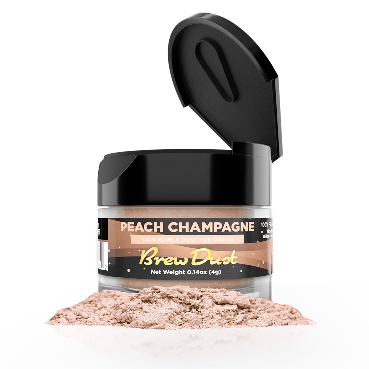 Brew Glitter - Gold Pearl Brew Dust (4G, 1X Shaker Jar) Edible Glitter For Drinks, Cocktails, Beer, Garnish & Beverages!
