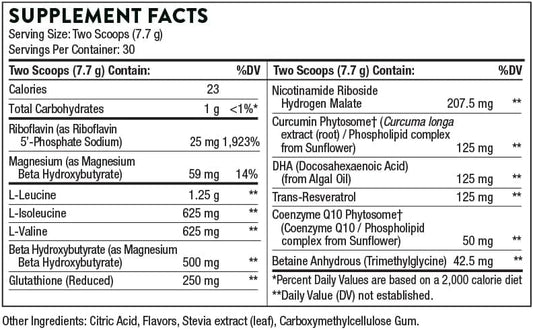 Thorne Synaquell+ - Brain Support For Post-Impact - Bhb, Bcaas, Coq10, Dha, And Nicotinamide Riboside - Supports Healthy Brain Structure And Cognition - Nsf Certified For Sport - 12.6 Oz - 30 Servings