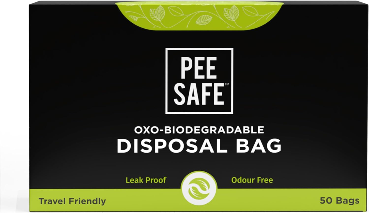 PEESAFE Sanitary & Tampon Biodegradeble Disposal Bags | Tampons Disposable Bags | Sanitary Pads Disposable Bags | Leak Proof, Odour Free & Travel Friendly | 50 Bags (Pack of 1)