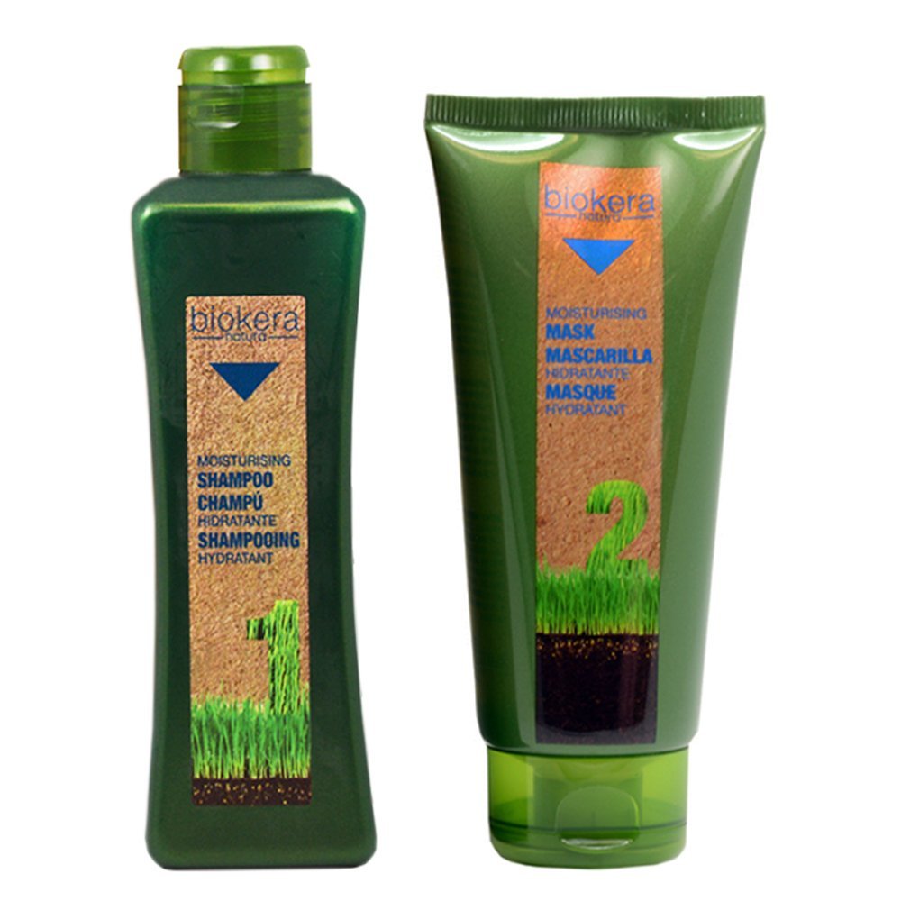 Salerm Biokera Natura Moisturizing Shampoo 10.8Oz & Mask 7.1Oz Combo By Salerm : Beauty & Personal Care