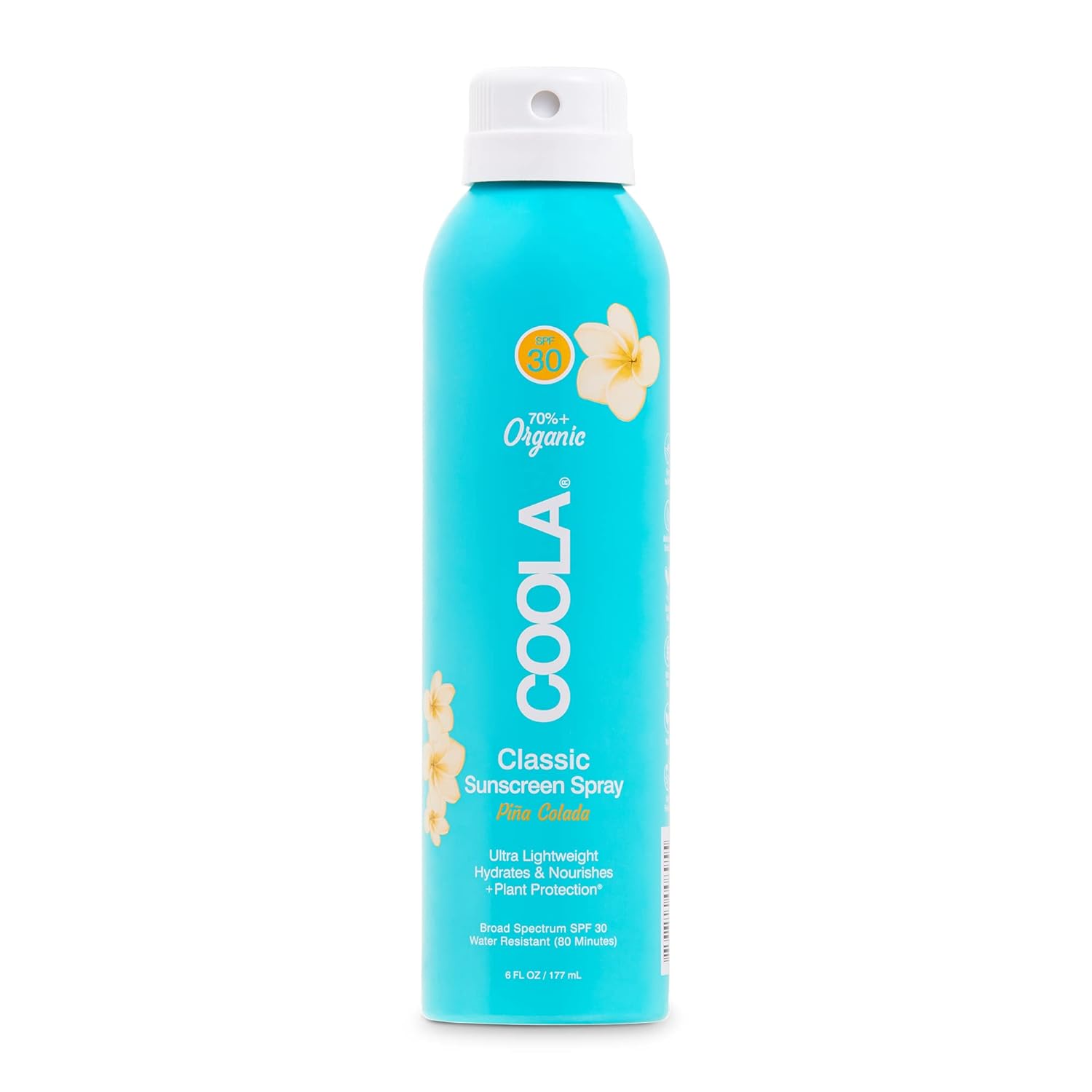 Coola Organic Sunscreen Spf 30 Sunblock Spray, Dermatologist Tested Skin Care For Daily Protection, Vegan And Gluten Free, Piña Colada