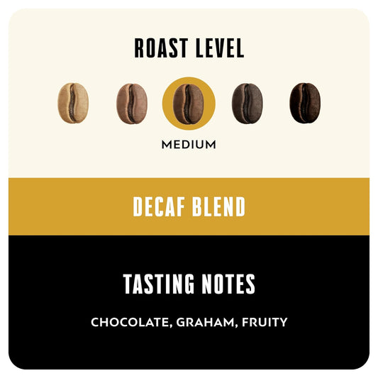 Blk & Bold Coffee-Ish Decaf Whole Bean Coffee, Premium Medium Roast, 100% Arabica Beans, 12 Oz Bag (2 Pack)