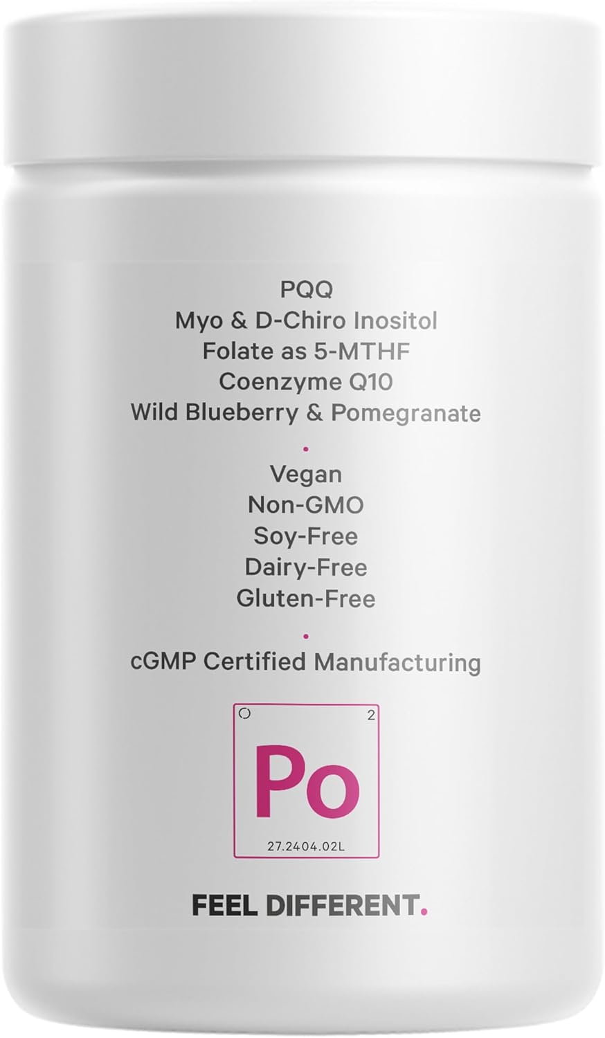 Codeage PQQ Ovarian Harmony - Myo-Inositol, D-Chiro-Inositol, Folate, CoQ10 Phytosome & Pyrroloquinoline Quinone Supplement, 40:1 Blend for Hormonal Balance & Cellular Health, Non-GMO, 120 Capsules : Health & Household