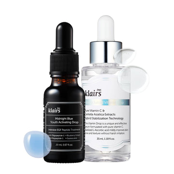 Dearklairs Egf Blue Drop + 5% Vitamin Drop Set, Korean Skincare Routine
