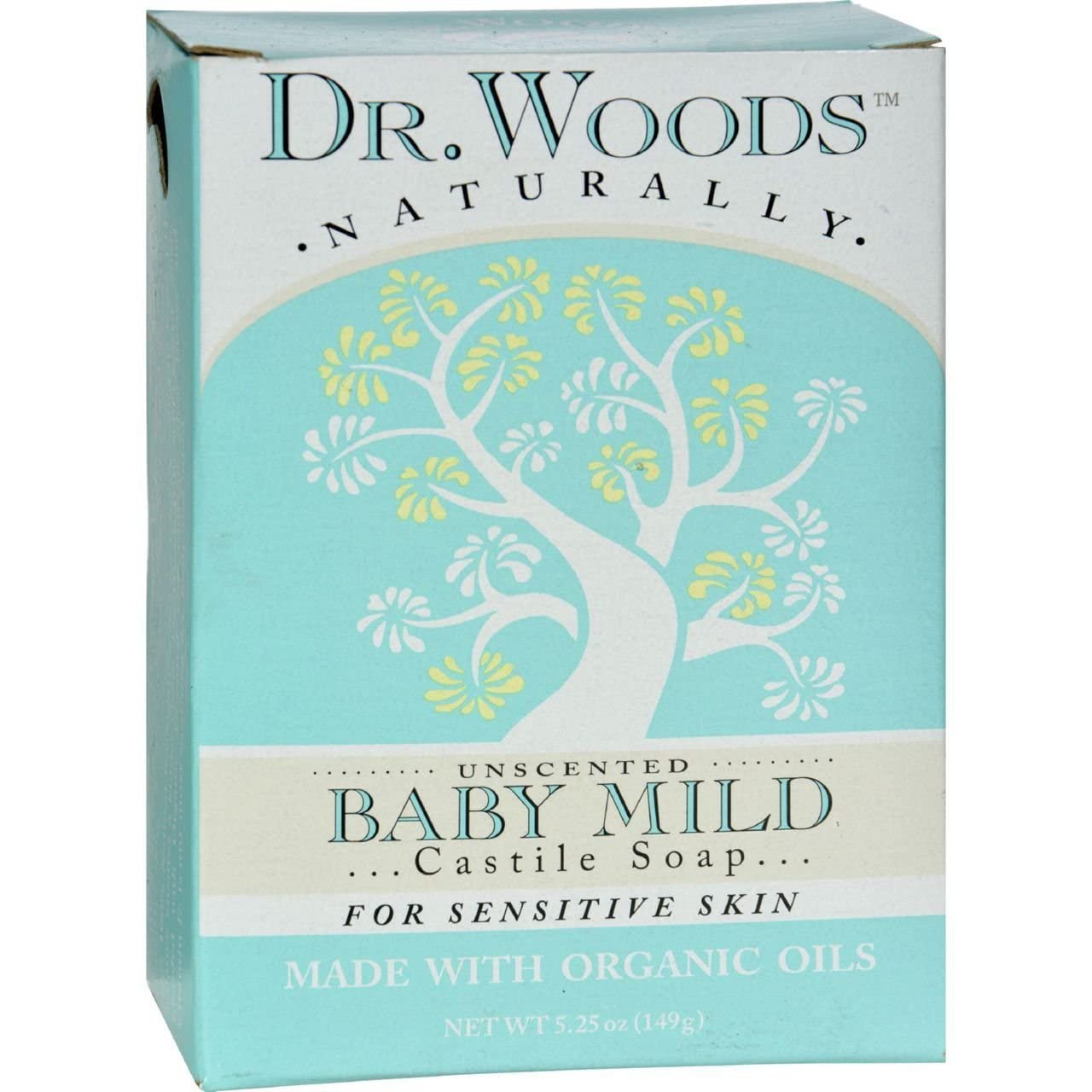 Dr Woods Unsct Baby Mild Size 5.25Z Dr Woods Unscented Baby Mild Bar 5.25Z : Bath Soaps : Beauty & Personal Care