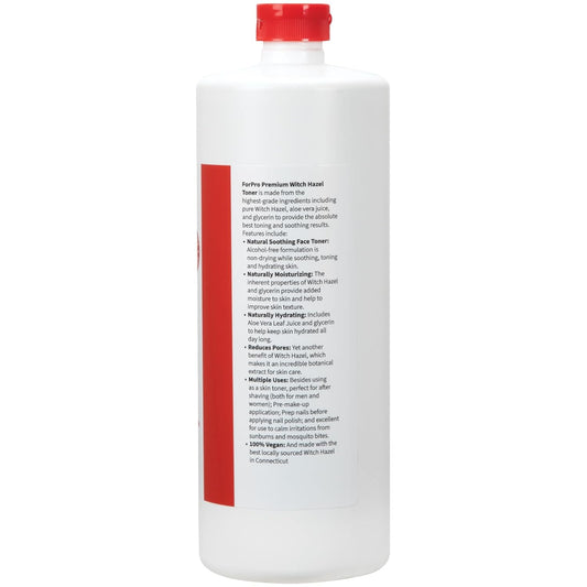 Forpro Premium Witch Hazel Toner, Alcohol-Free, Naturally Soothe, Tone & Hydrate Skin, Vegan, Cucumber Scent, 32 Fl Oz