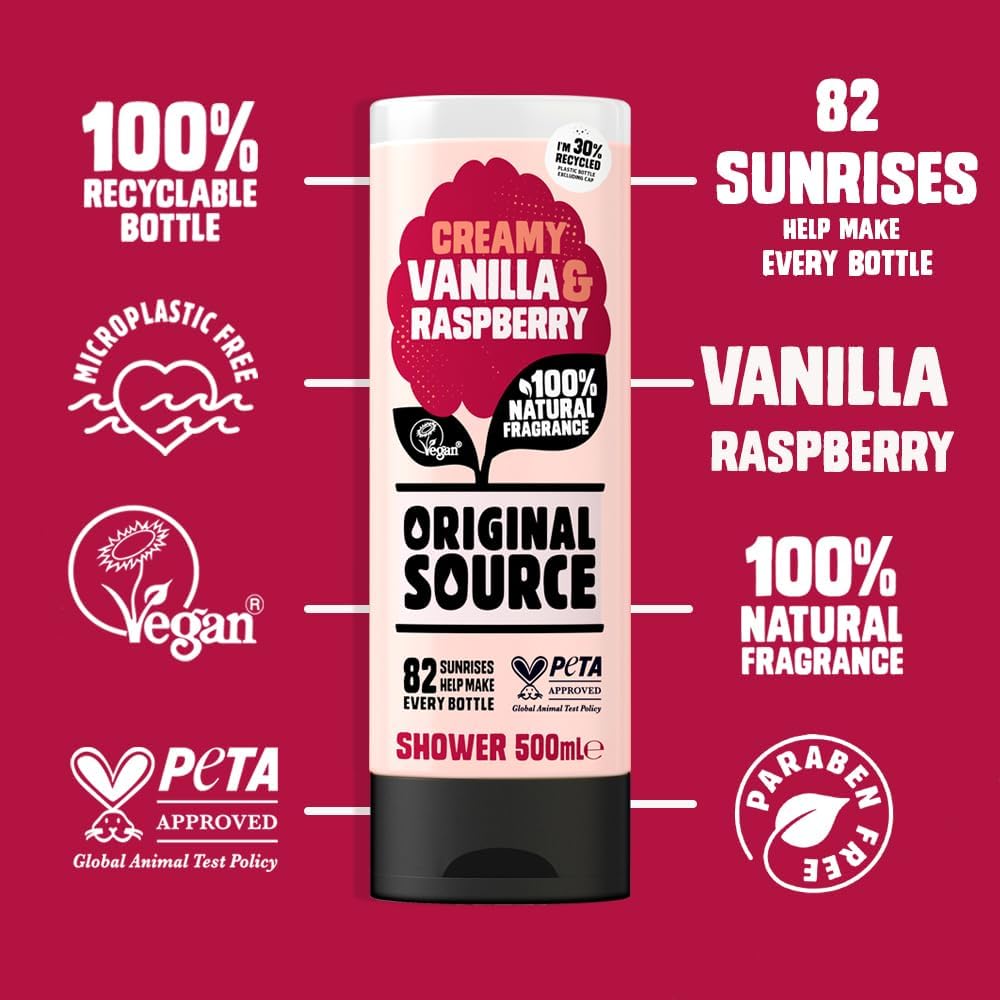 Original Source Mango Shower Gel, 100 Percent Natural Fragrance, Vegan, Cruelty Free, Paraben Free, Bulk Buy, Pack of 6 x 500 ml : Amazon.co.uk: Beauty