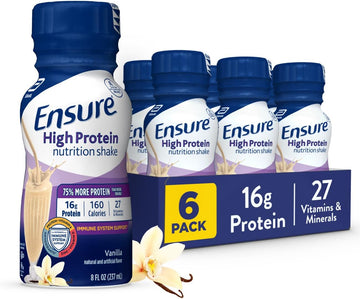 Ensure High Protein Vanilla Nutrition Shake, 6 Pack