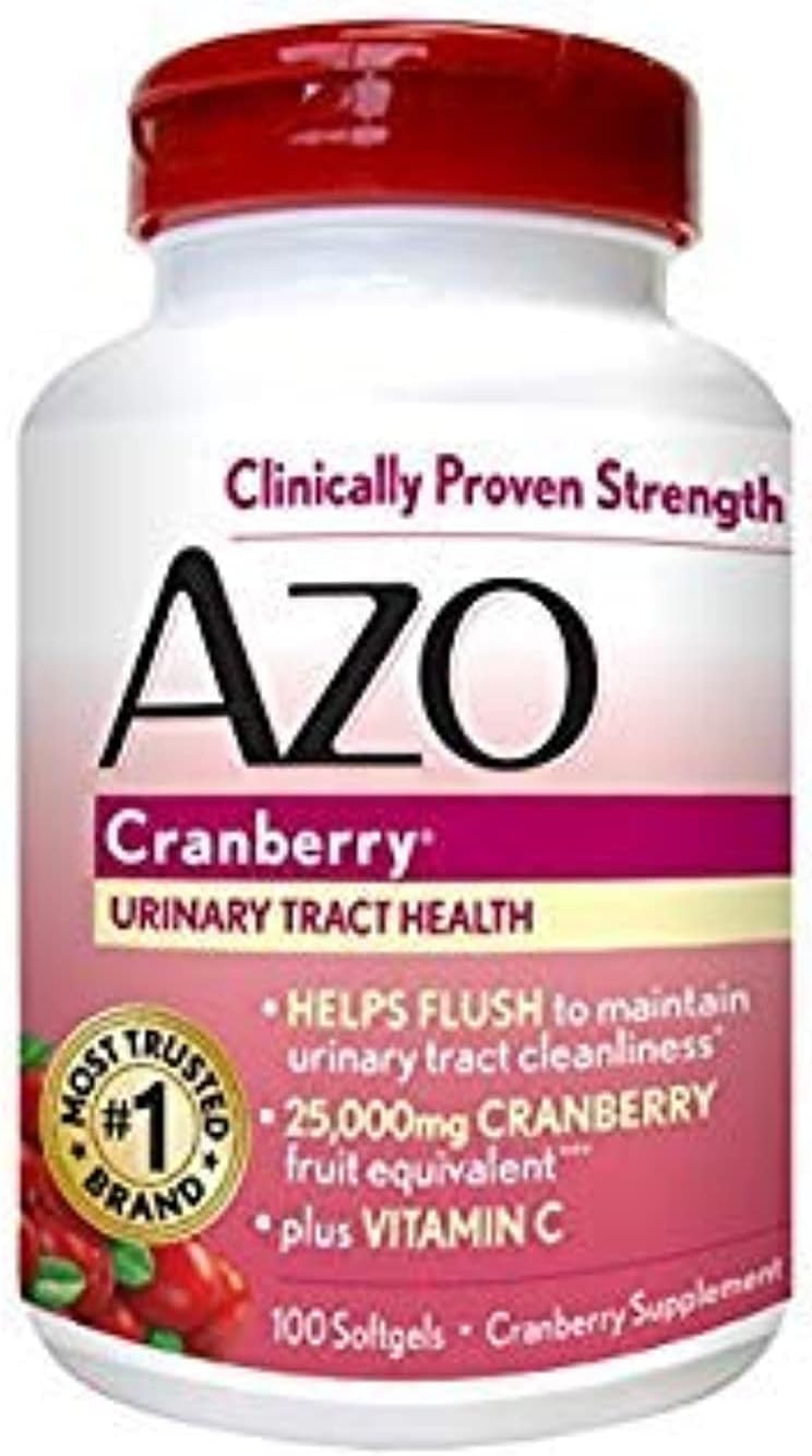 AZO Cranberry Urinary Tract Health, 25,000mg equivalent of cranberry fruit, S... - Buy Packs and SAVE (Pack of 2) : Health & Household