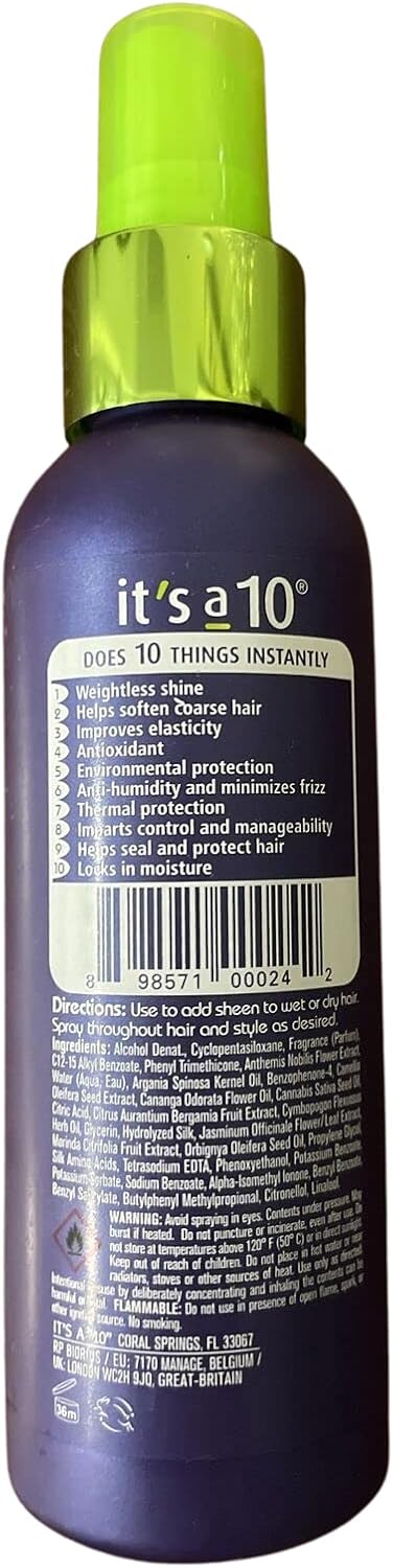 It's A 10 Miracle Shine Spray, 4 Ounce : Hair Sprays : Beauty & Personal Care