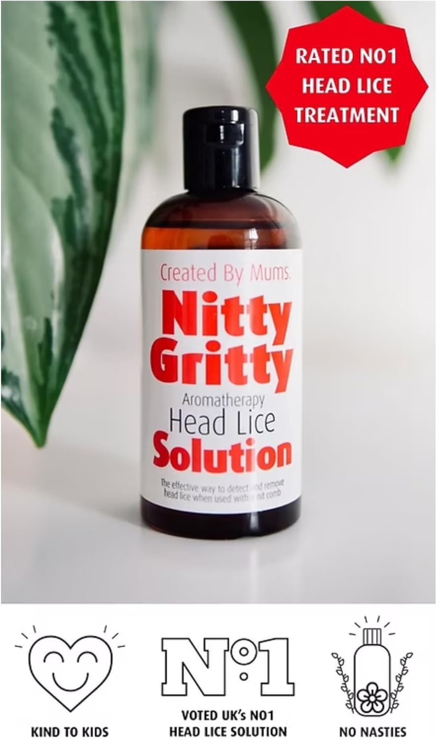 Simpul Nitty Gritty Head Lice Treatment & Defence Bundle – Head Lice Solution 150Ml & Defence Spray 250Ml – Natural, Non-Toxic Lice Removal & Prevention For Kids & Adults