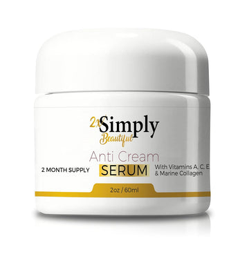 2X Simply Beautiful Anti Aging Cream 2 Month Supply - Promote Youthful Looking Skin With Collagen & Vitamin A, C, & E - Firm & Rejuvenate Skin - Improve Wrinkles & Hydration - Anti Aging Skincare