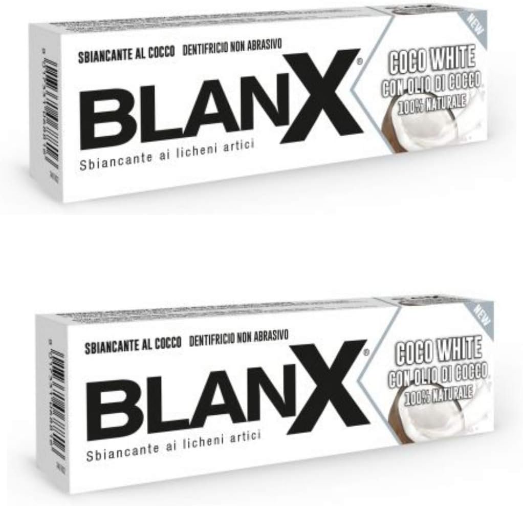 Blanx Coco White Toothpaste With Coconut Oil 2.54Fl.Oz 75Ml, Pack Of 2