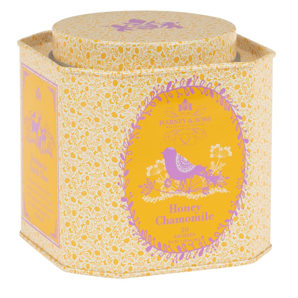 Harney & Sons Organic Honey Chamomile Tea | 30Ct Sachet Tin