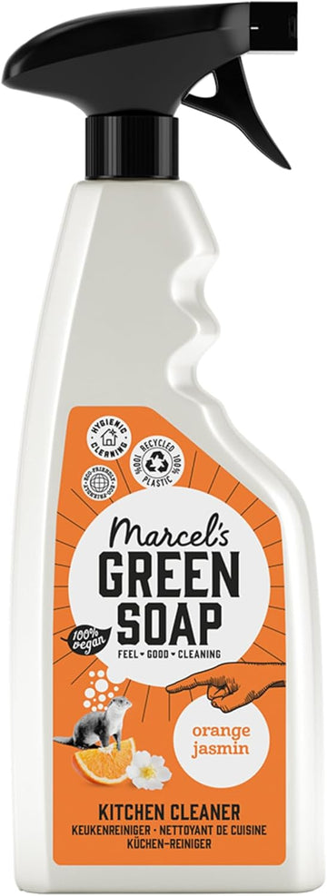 Marcel'S Green Soap - Kitchen Cleaner Spray - Orange & Jasmine - Degreaser Spray - 97% Biodegradable - 500Ml